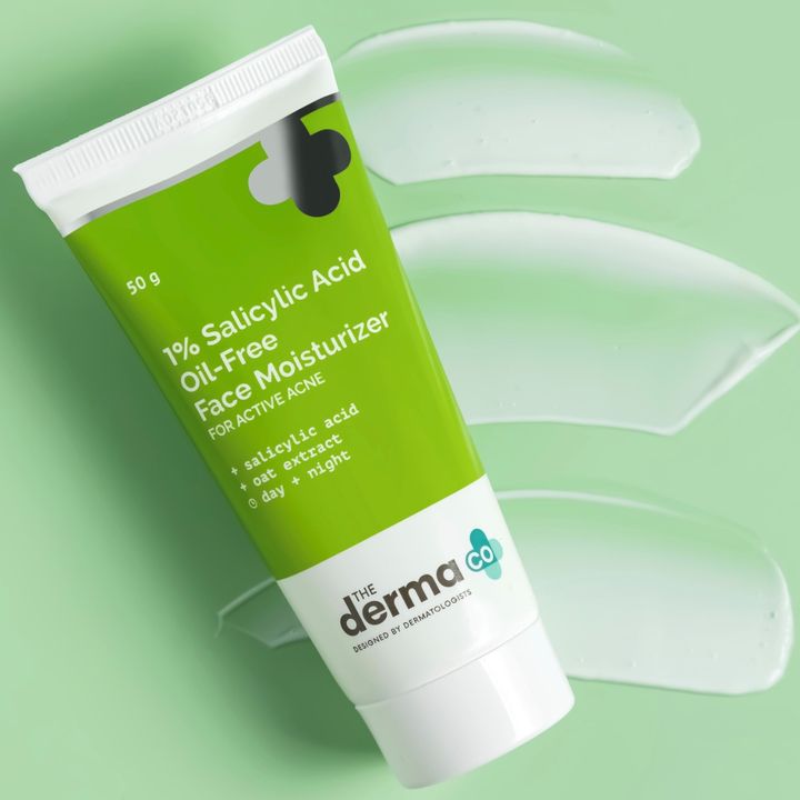 The Derma Co 1% Salicylic Acid Oil-Free Moisturizer For Face with Oat Extract (50 g)