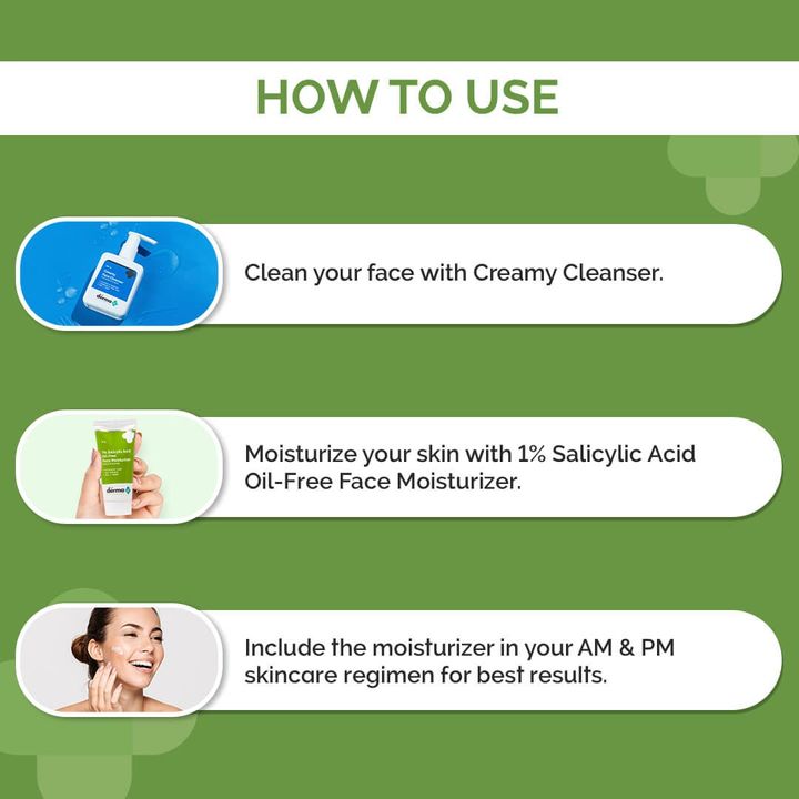 The Derma Co 1% Salicylic Acid Oil-Free Moisturizer For Face with Oat Extract (50 g)