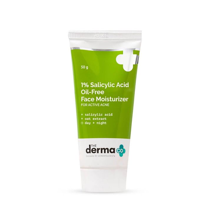 The Derma Co 1% Salicylic Acid Oil-Free Moisturizer For Face with Oat Extract (50 g)