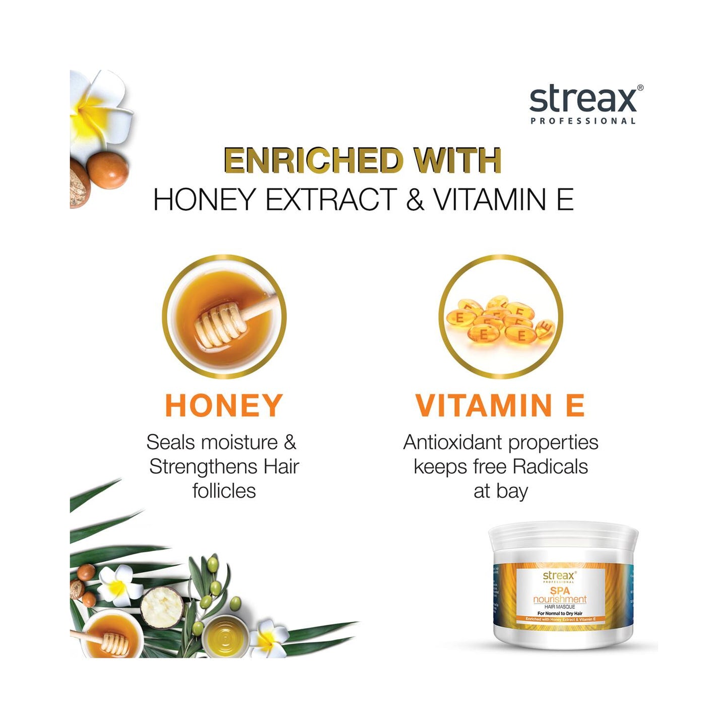 Streax Professional Spa Nourishment Honey Hair Masque (500 g)