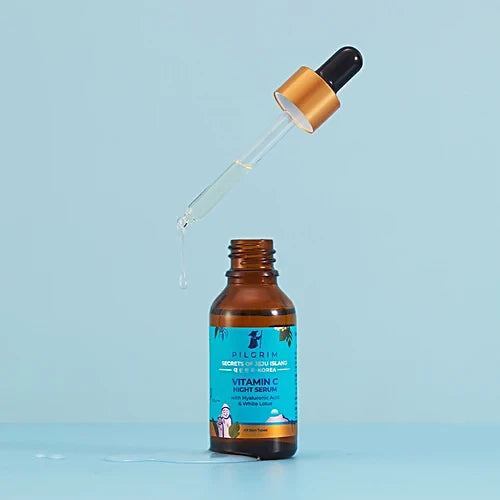Pilgrim Vitamin C Night Serum With Hyaluronic Acid & White Lotus (30 ml)