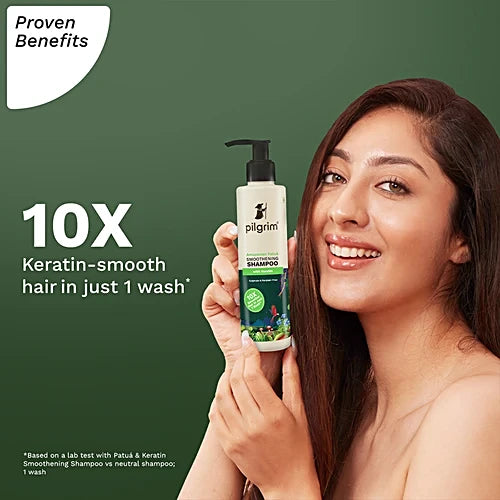 Pilgrim Patua & Keratin Strengthening Shampoo - For Dry & Frizzy Hair (200 ml)