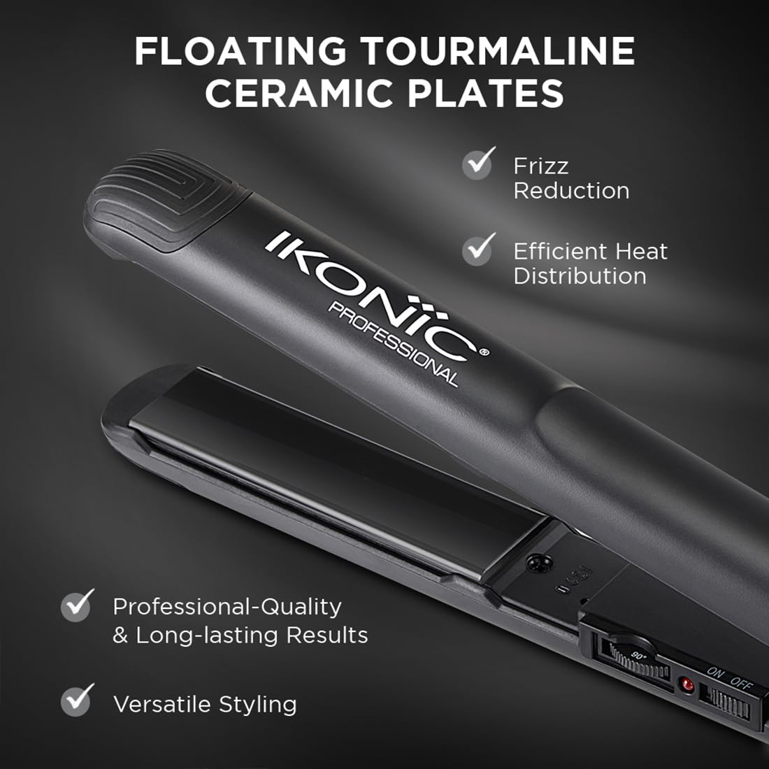 Ikonic Hair Straightener - Glam Black