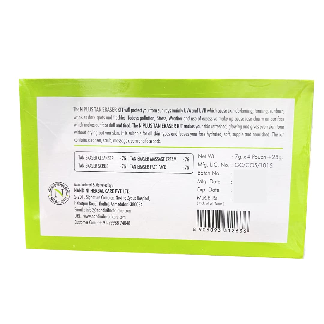 N Plus Professional Tan Eraser Facial kit, For Sun Tanning, Pigmentation And Dark Patches, (56 g)
