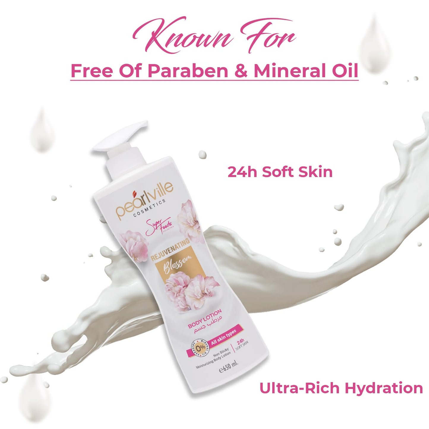 Pearlville Rejuvenating Blossom Body Lotion (650 ml)