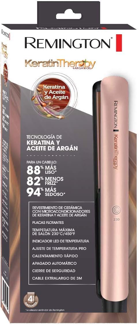Remington Straightening Iron with Keratin Micro Conditioners and Argan Oil, S8599 (110) F