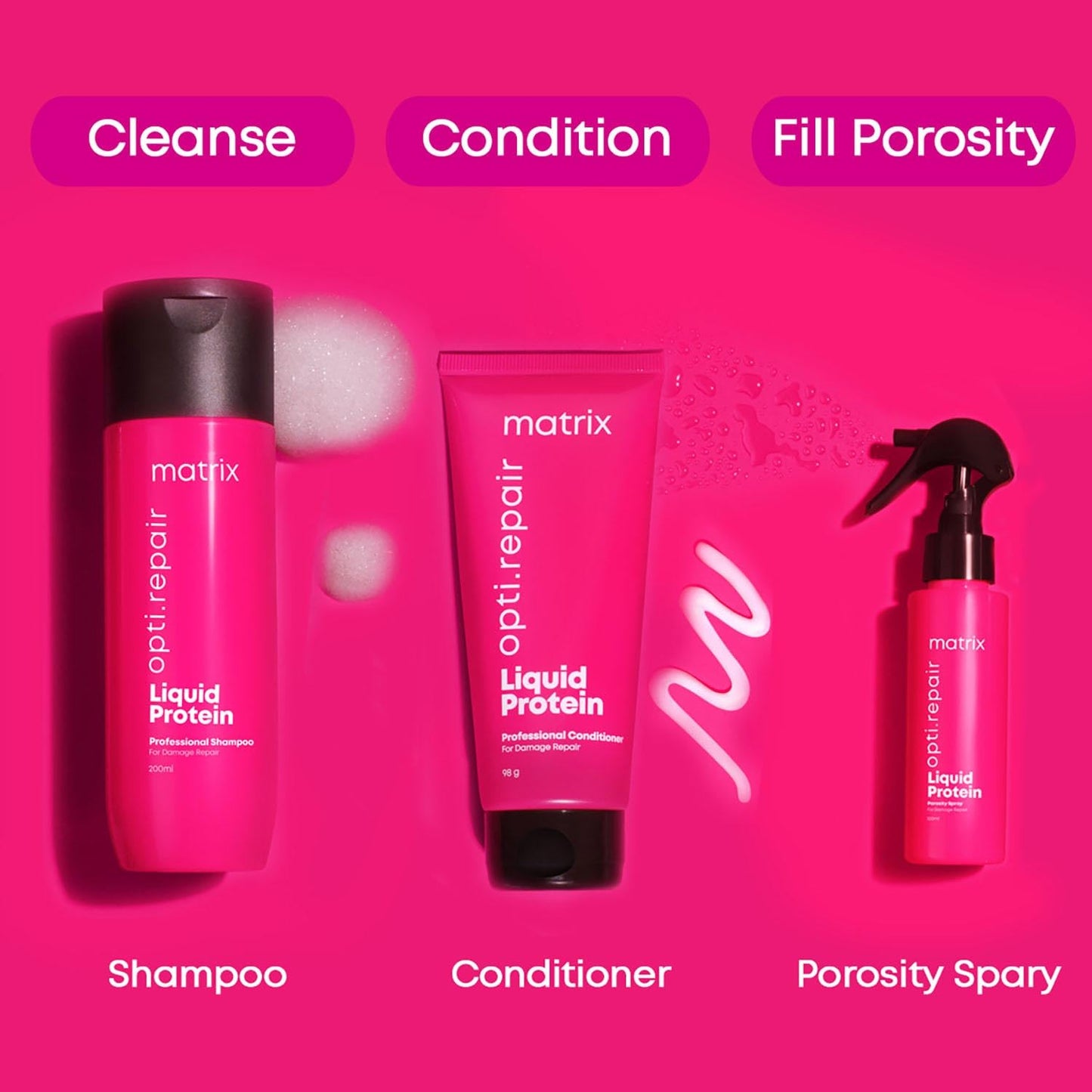 Matrix Opti.Repair Professional Liquid Protein Conditioner for Damaged Hair (98 g)