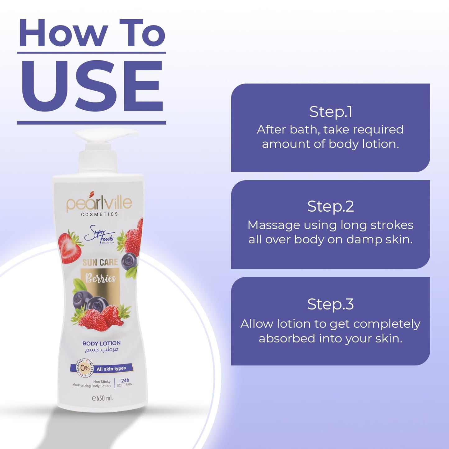 Pearlville Suncare Berries Body lotion (650 ml)