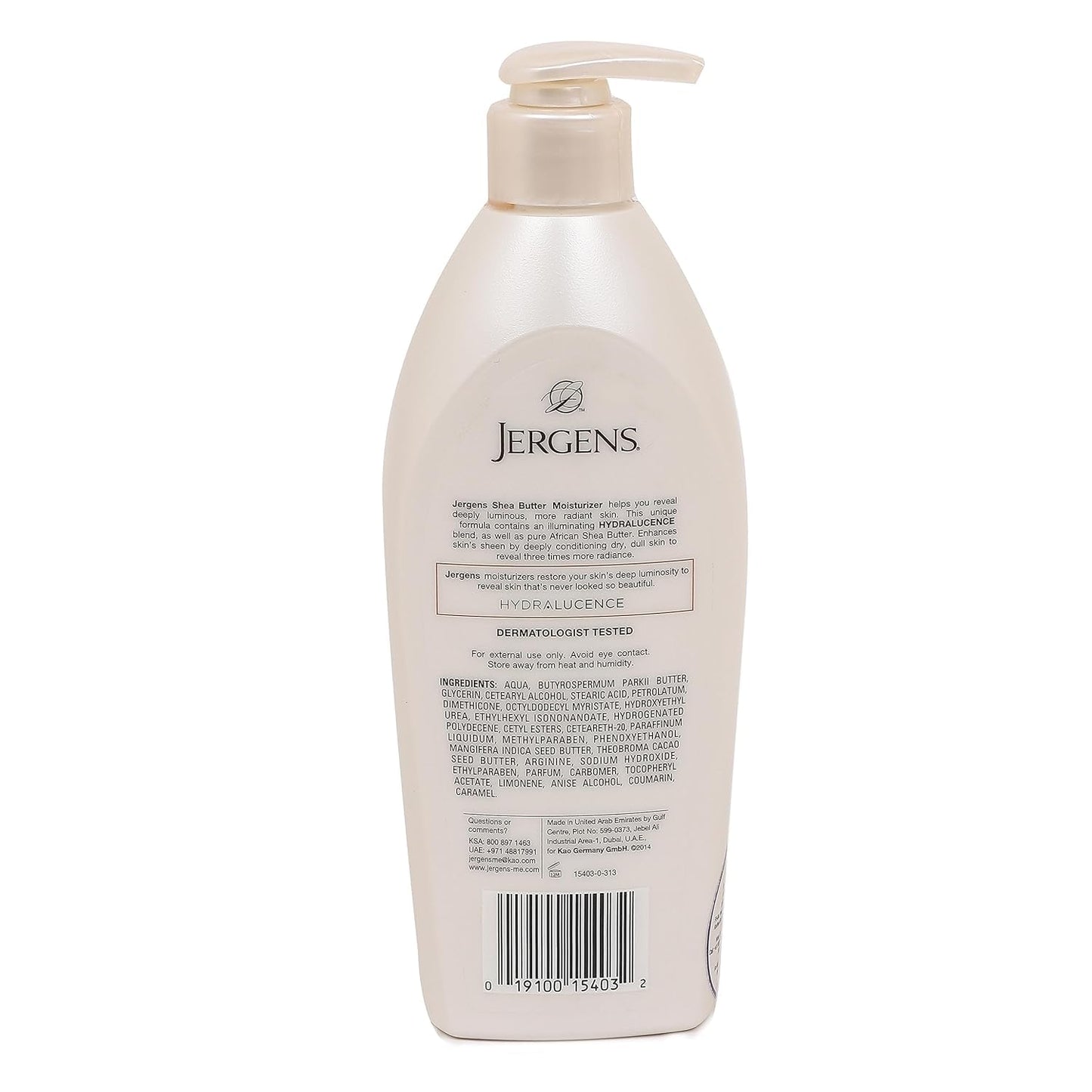 jergens moisturizer, enriching, shea butter (400 ml)