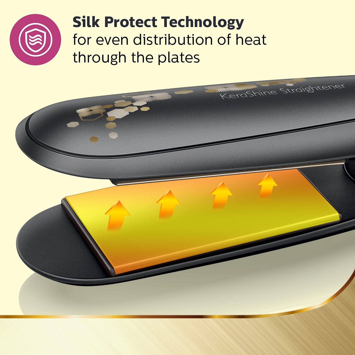 Philips BHS736/00 Kerashine Titanium Wide Plate Straightener With Silk Protect Technology