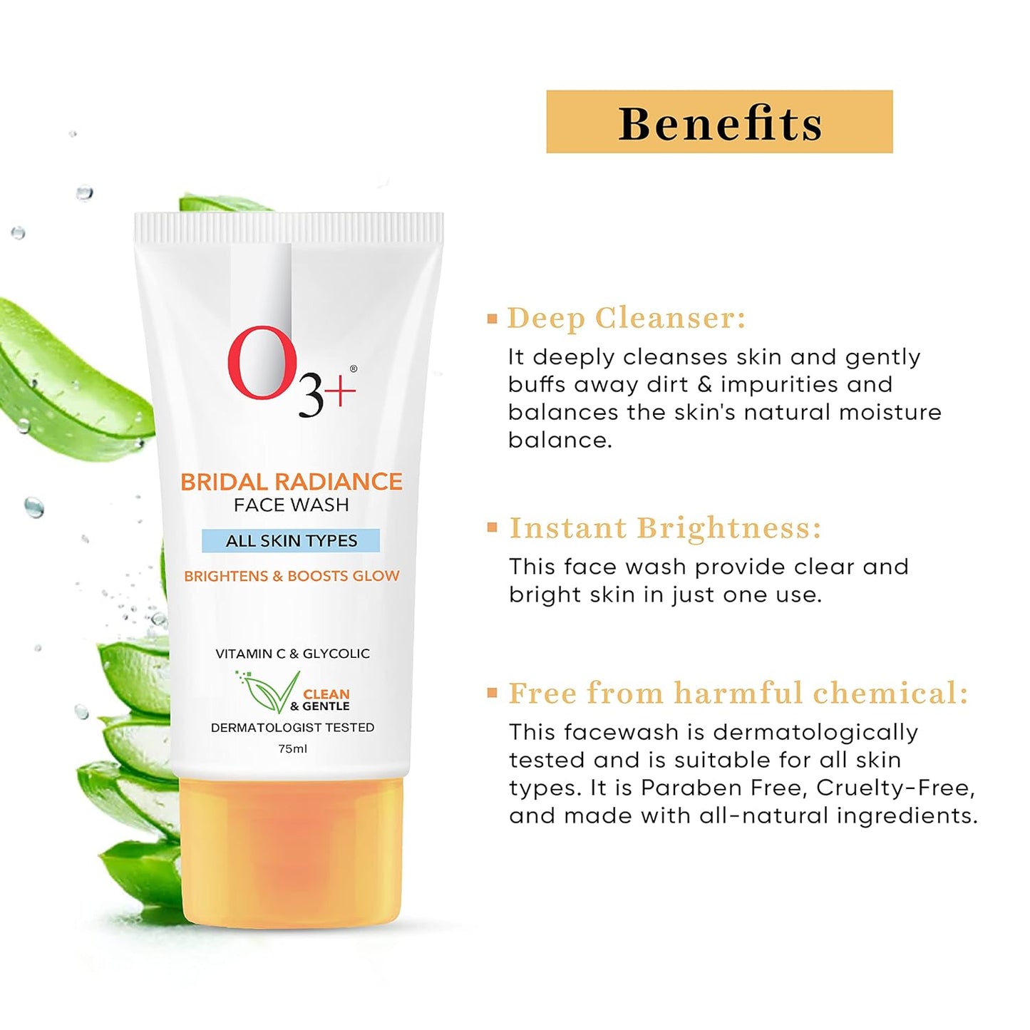 O3+ Bridal Radiance Facewash (75 ml)