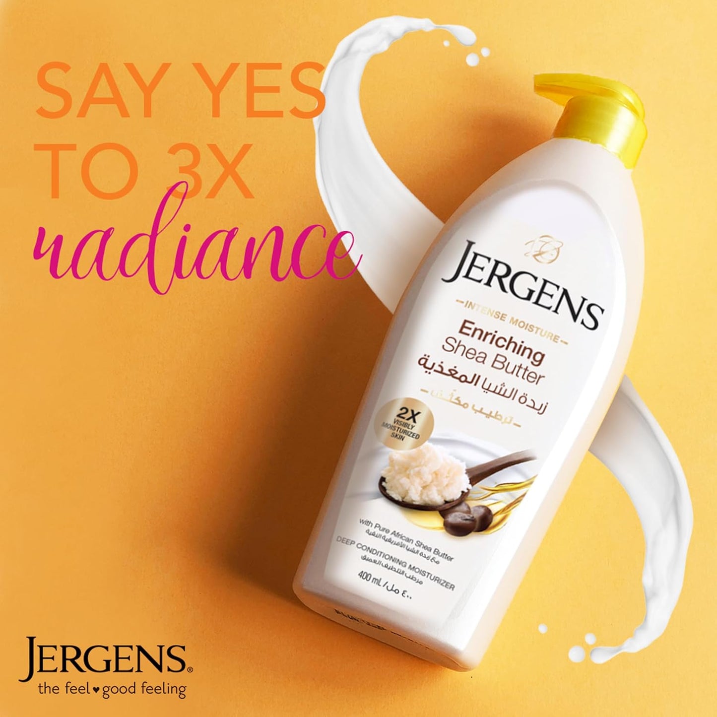 jergens moisturizer, enriching, shea butter (400 ml)