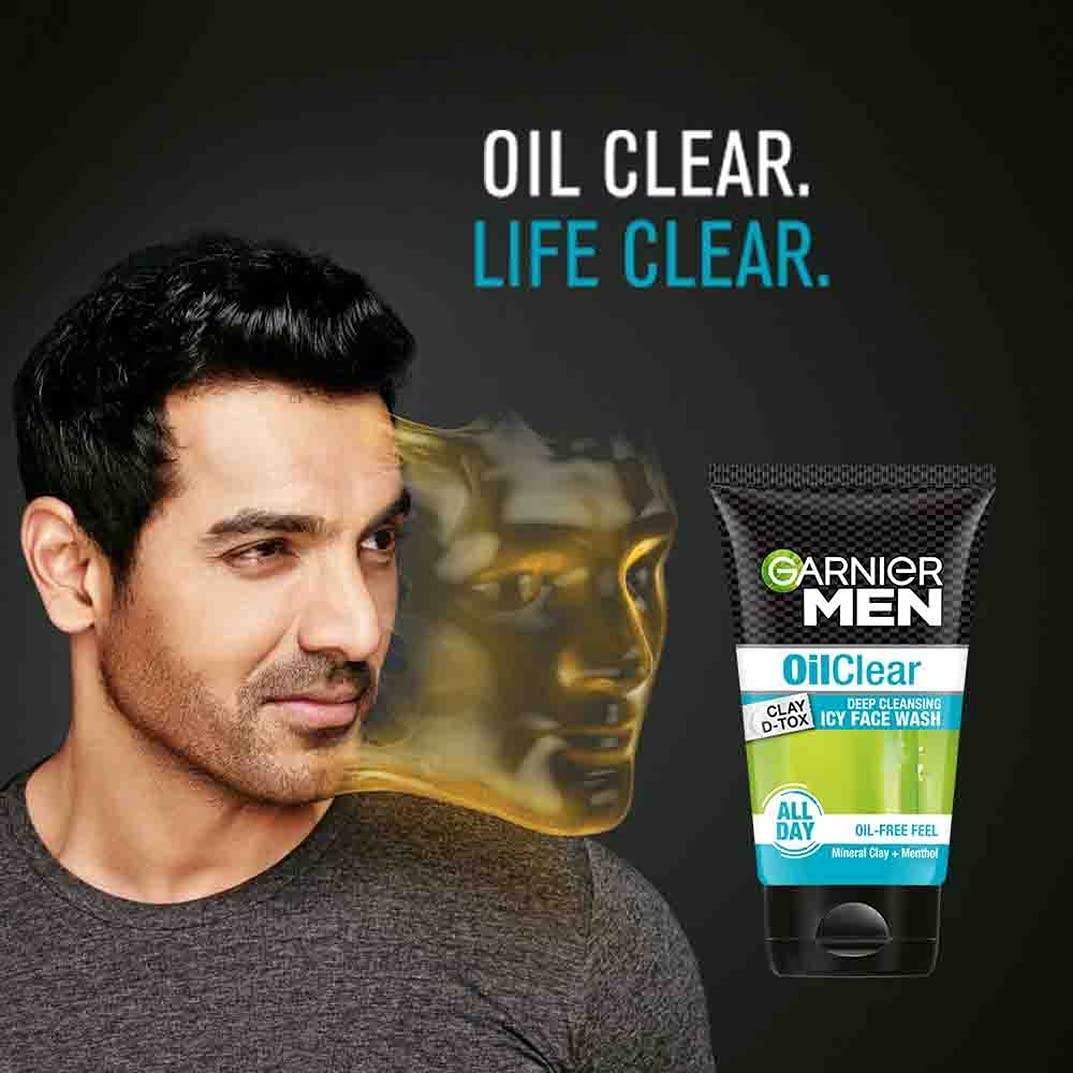 Garnier Men Oil Clear Deep Cleansing Icy Face Wash (100 g)