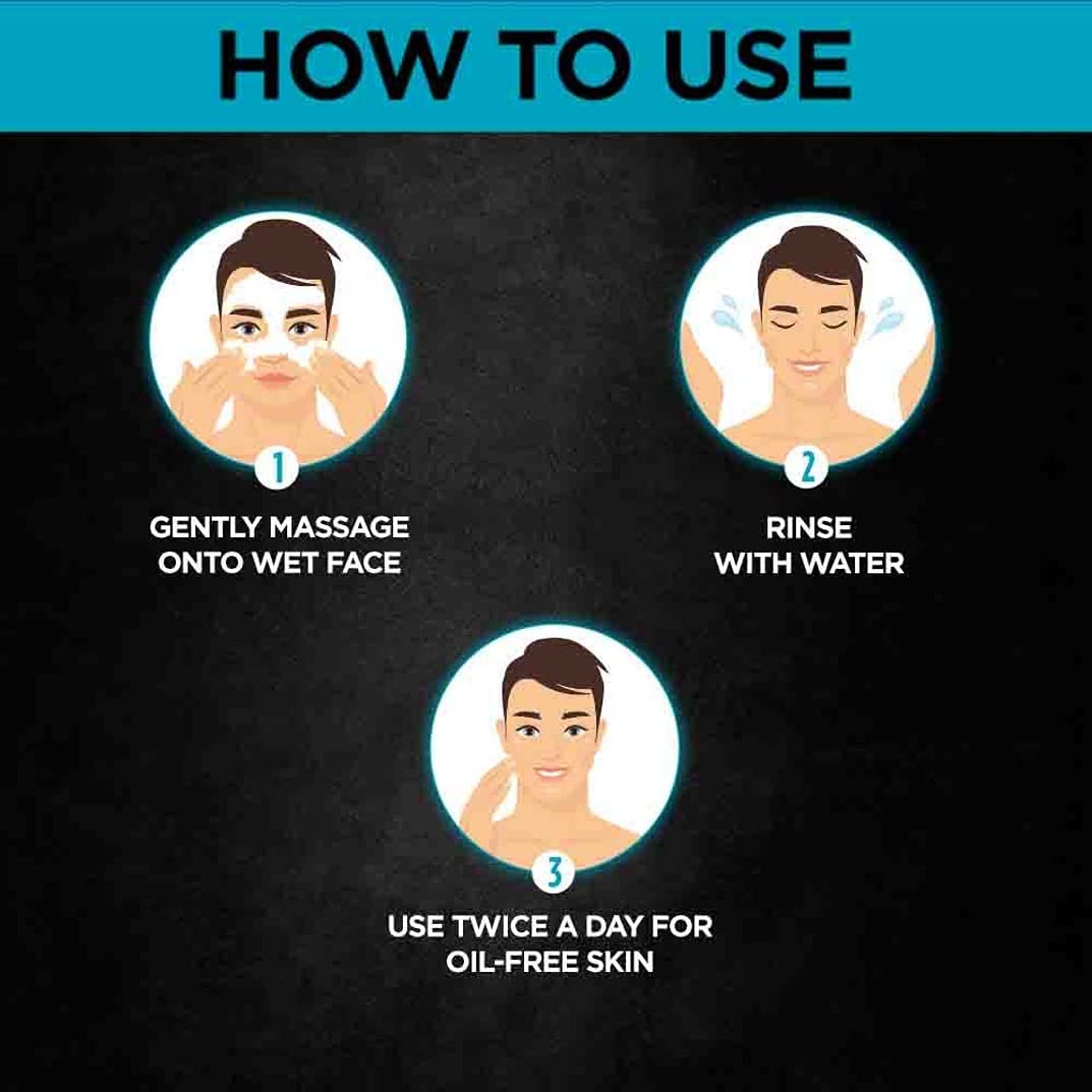 Garnier Men Oil Clear Deep Cleansing Icy Face Wash (100 g)