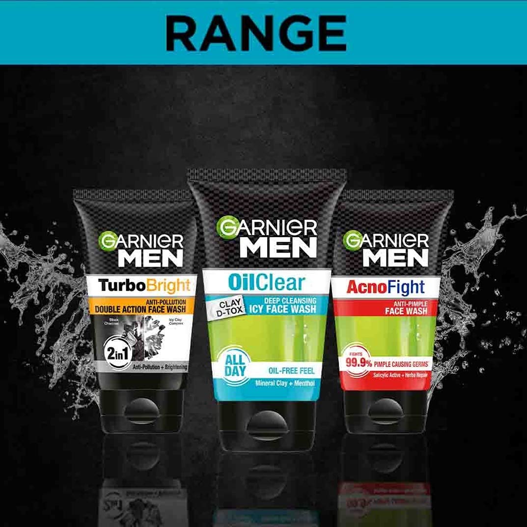 Garnier Men Oil Clear Deep Cleansing Icy Face Wash (100 g)