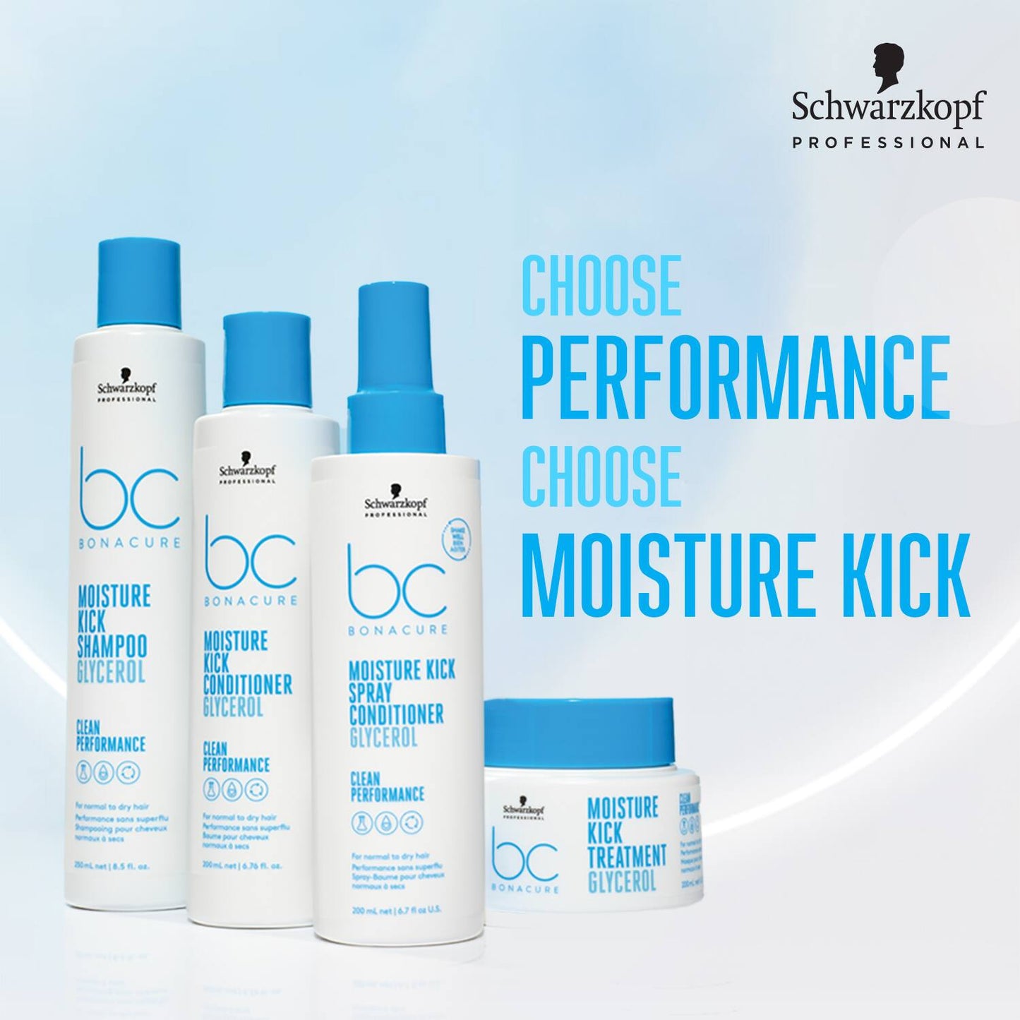 Schwarzkopf Professional Bonacure Moisture Kick Spray Conditioner With Glycerol For Dry Hair (200 ml)