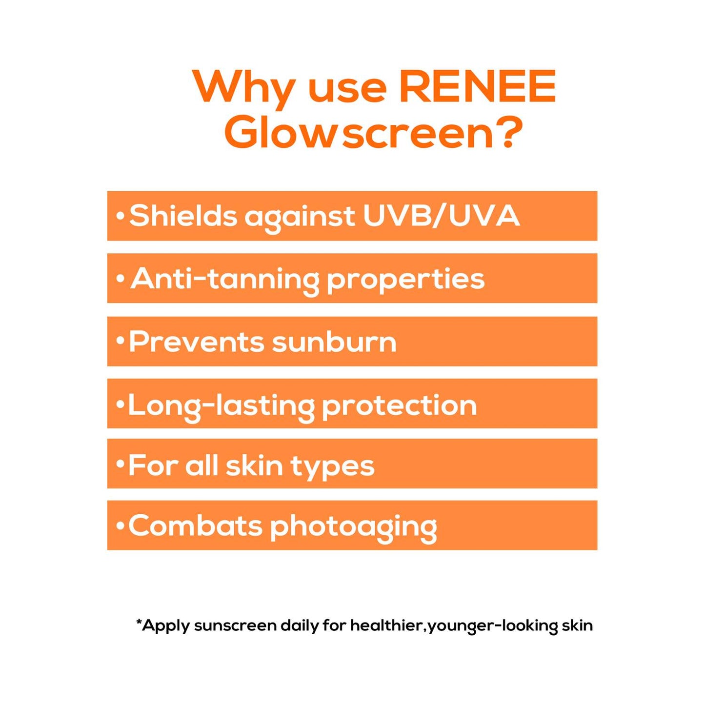 RENEE Glow Screen Sunscreen Cream SPF 50 (50 ml)