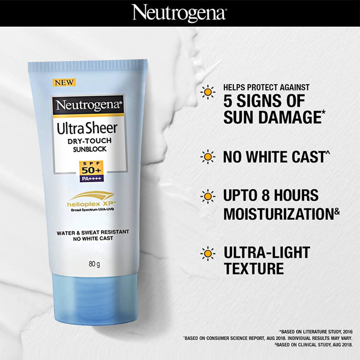 Neutrogena Ultrasheer SPF50+ PA+++ Face Sunscreen (80 g)