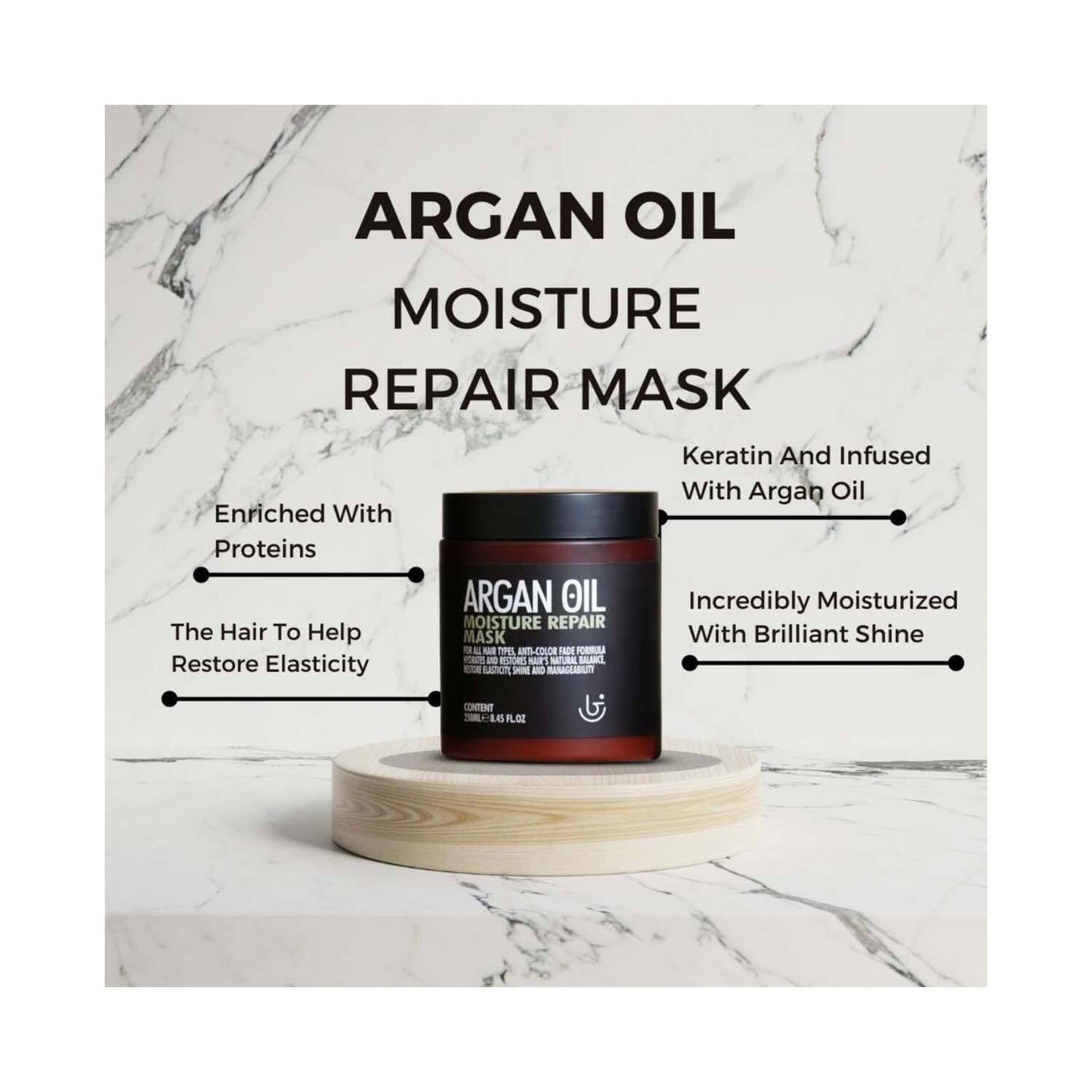 Beauty Garage Argan Oil Moisture Repair Mask (250 ml)