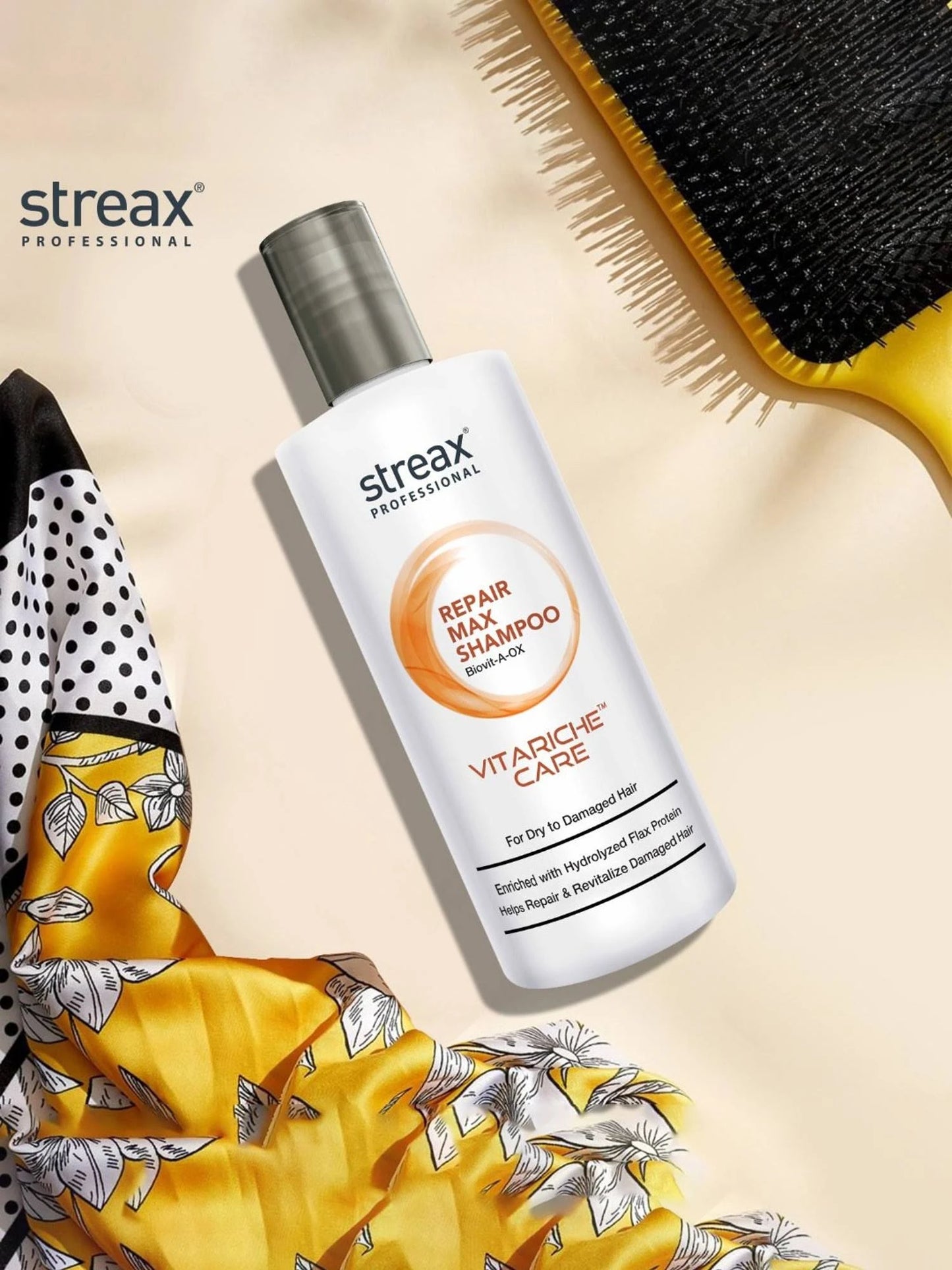 Streax Professional Vitarich Care Repair Max Shampoo (1500 ml)