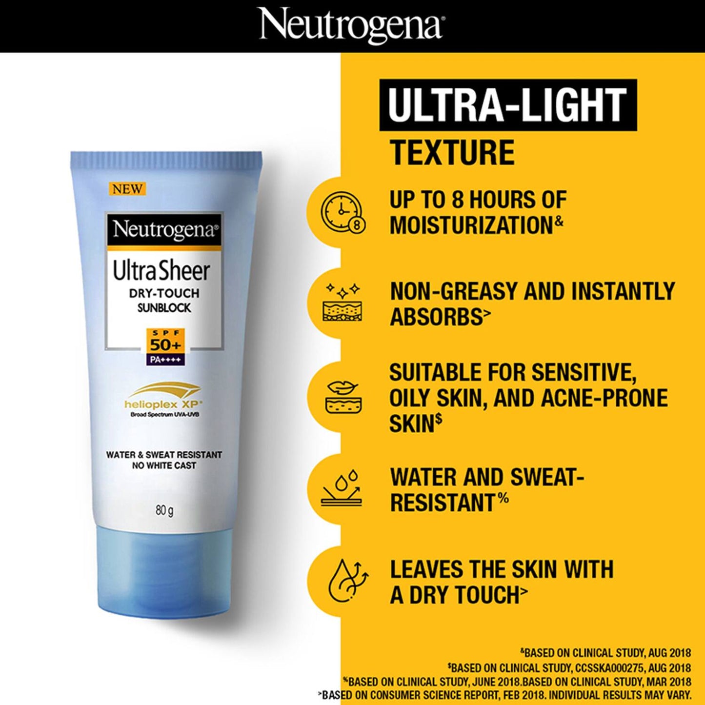 Neutrogena Ultrasheer SPF50+ PA+++ Face Sunscreen (80 g)