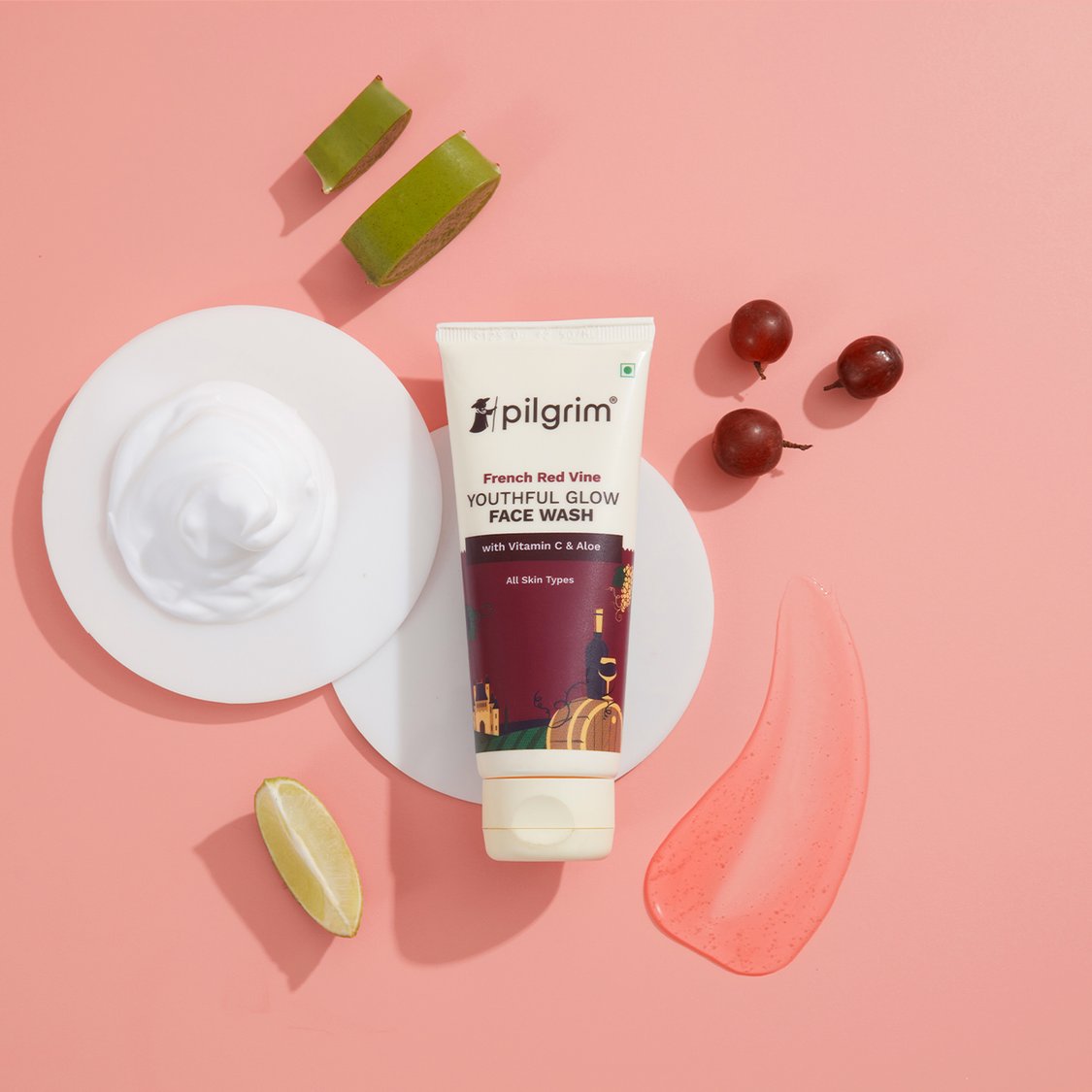 PILGRIM Red Vine Face Wash - (100 ml)