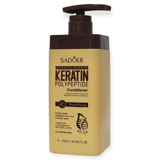 Keratin Hair Conditioner, Nourishes, Leaves Hair Voluminous And Elastic, Soft Hydration Sadoer Keratin Repair (750 ml)