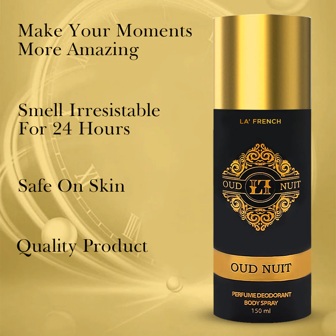 La'French Oud Nuit Perfume Deodorant Body Spray 150ml
