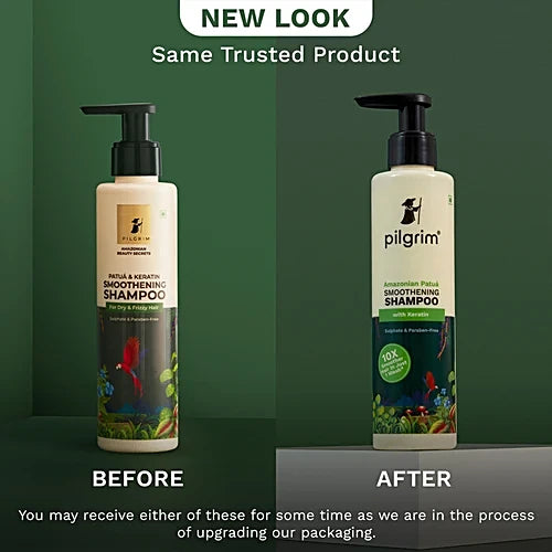 Pilgrim Patua & Keratin Strengthening Shampoo - For Dry & Frizzy Hair (200 ml)