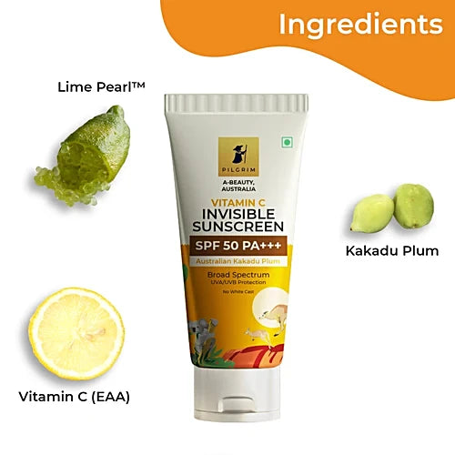 Pilgrim Vitamin C Invisible Sunscreen SPF 50 PA+++ (45 ml)