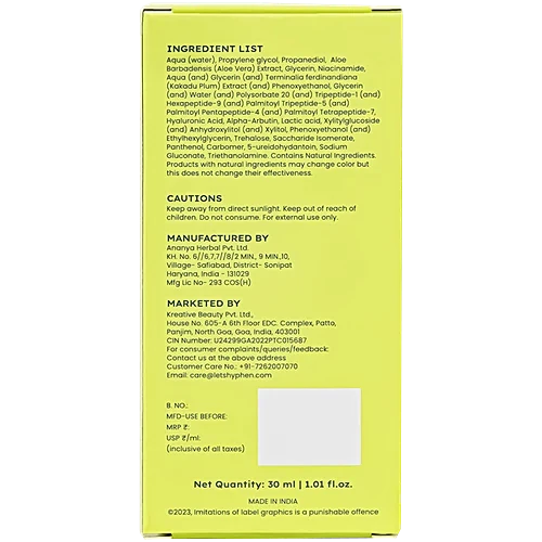 Hyphen Golden Hour Glow Serum with Niacinamide, Hyaluronic Acid & Kakadu Plum for Glow & Hydration (30 ml)