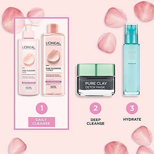 Loreal Fine Flowers Toner For Dry & Sensitive Skin (400 ml)
