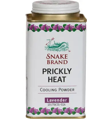 Snake Brand Prickly Heat Cooling Powder Relaxing Lavender Scent (140 g)