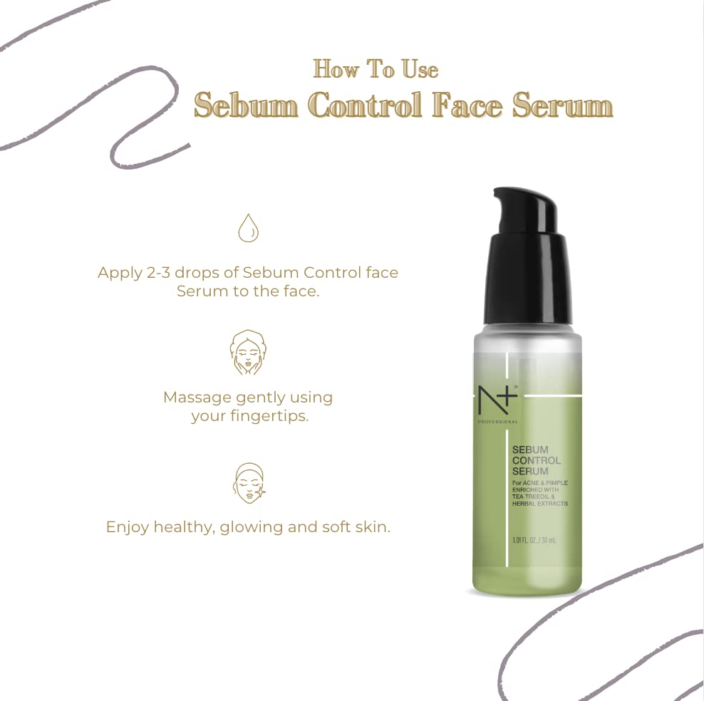 N Plus Professional Sebum Control Face Serum - For Acne And Pimple - Paraben Free  (30 ml)