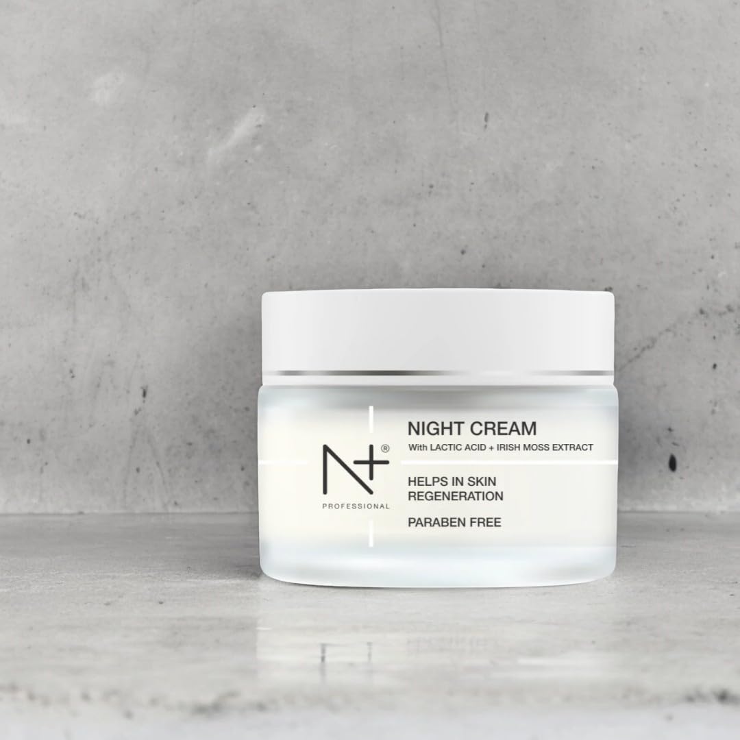 N Plus Professional Night Cream, With Lactic Acid and Irish Moss Extract, Helps In Skin Regeneration, (50 g)