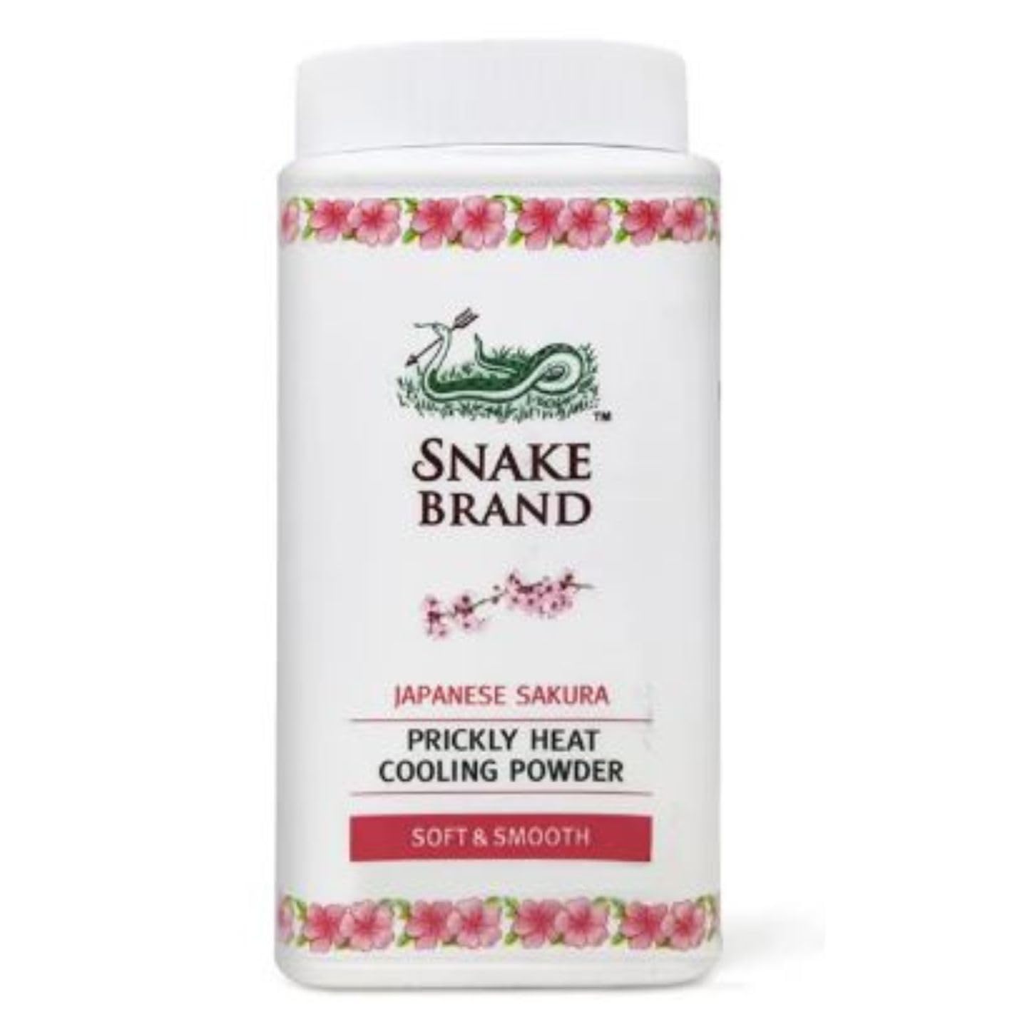 Snake Brand Prickly Heat Cooling Talcum Powder Japanese Sakura (140 g)