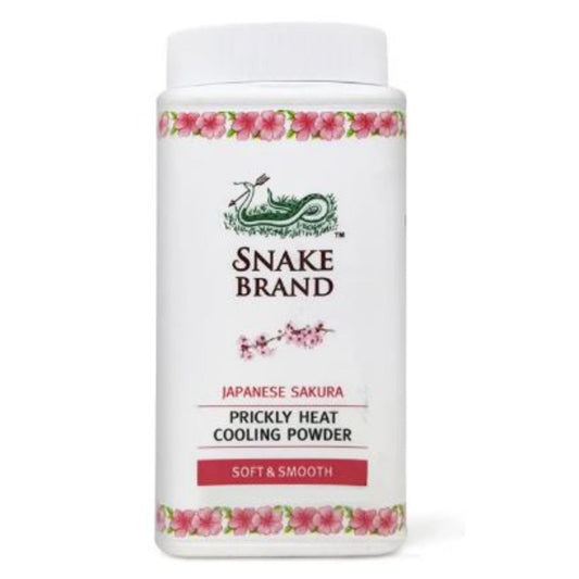 Snake Brand Prickly Heat Cooling Talcum Powder Japanese Sakura (140 g)