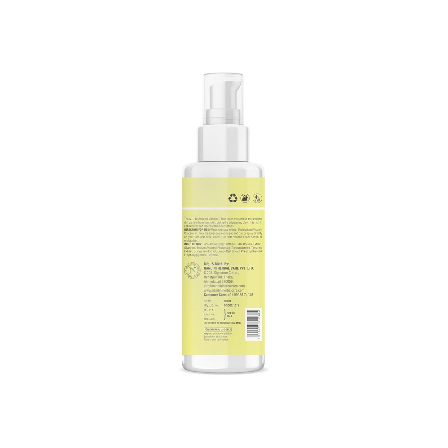 N PLUS Professional Vitamin C Toner For Face, With Vitamin C For A Clearer Skin, (100 ml)