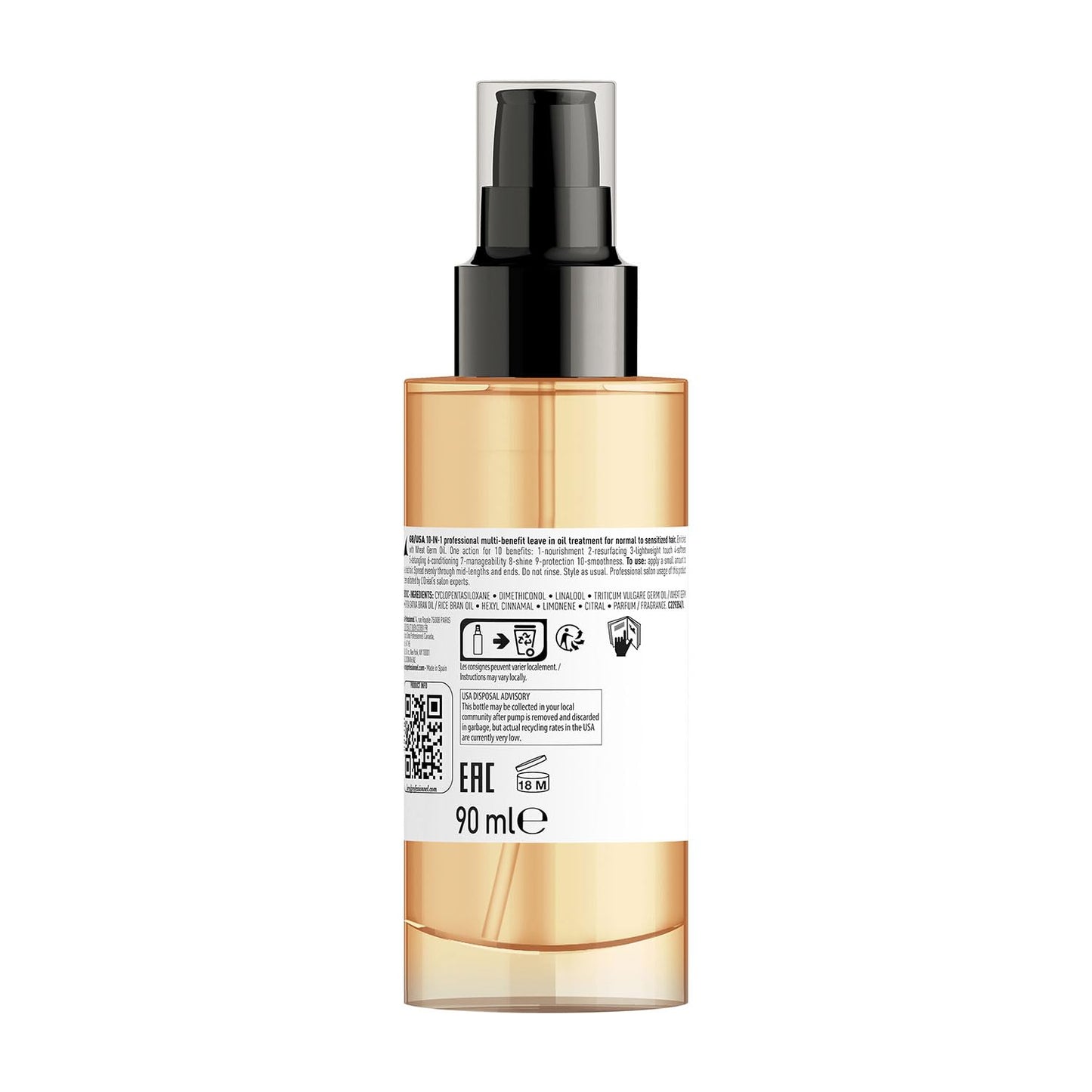 L'OREAL PROFESSIONNEL Absolut Repair 10-in-1 Multi-Benefit Hair Serum For Dry & Damaged Hair (90 ml)