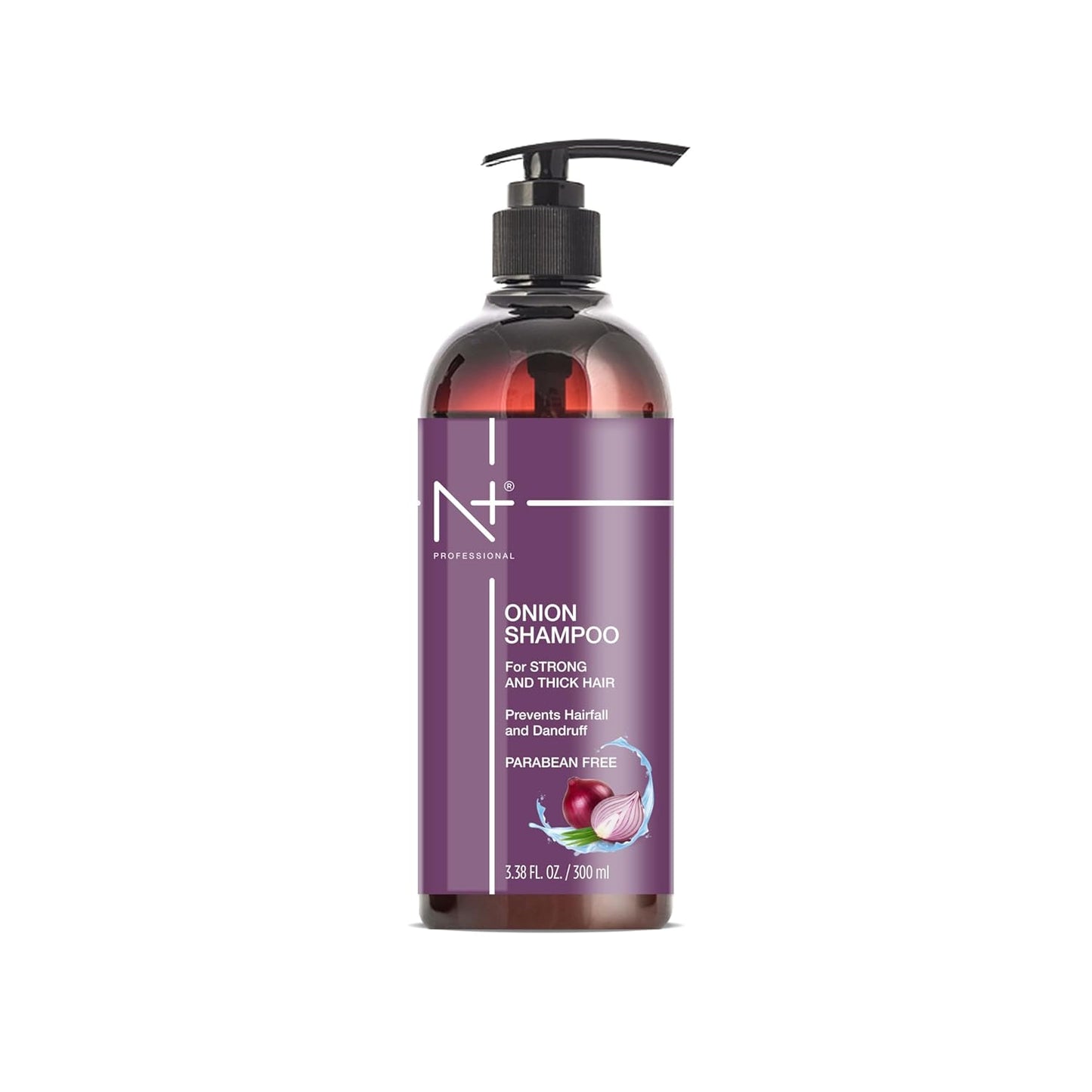 N Plus Professional Onion Shampoo with Tea Tree Oil - Prevents Hairfall & Dandruff  (300 ml)
