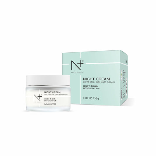 N Plus Professional Night Cream, With Lactic Acid and Irish Moss Extract, Helps In Skin Regeneration, (50 g)