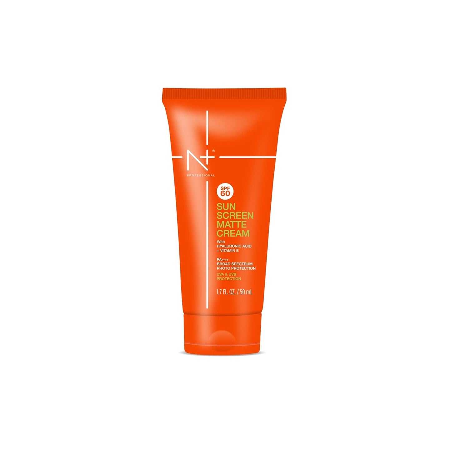 N PLUS Sunscreen - SPF 50 PA+++ SPF 60 Sun Screen Matte Cream, with Hyaluronic acid and Vitamin E  (50 ml)