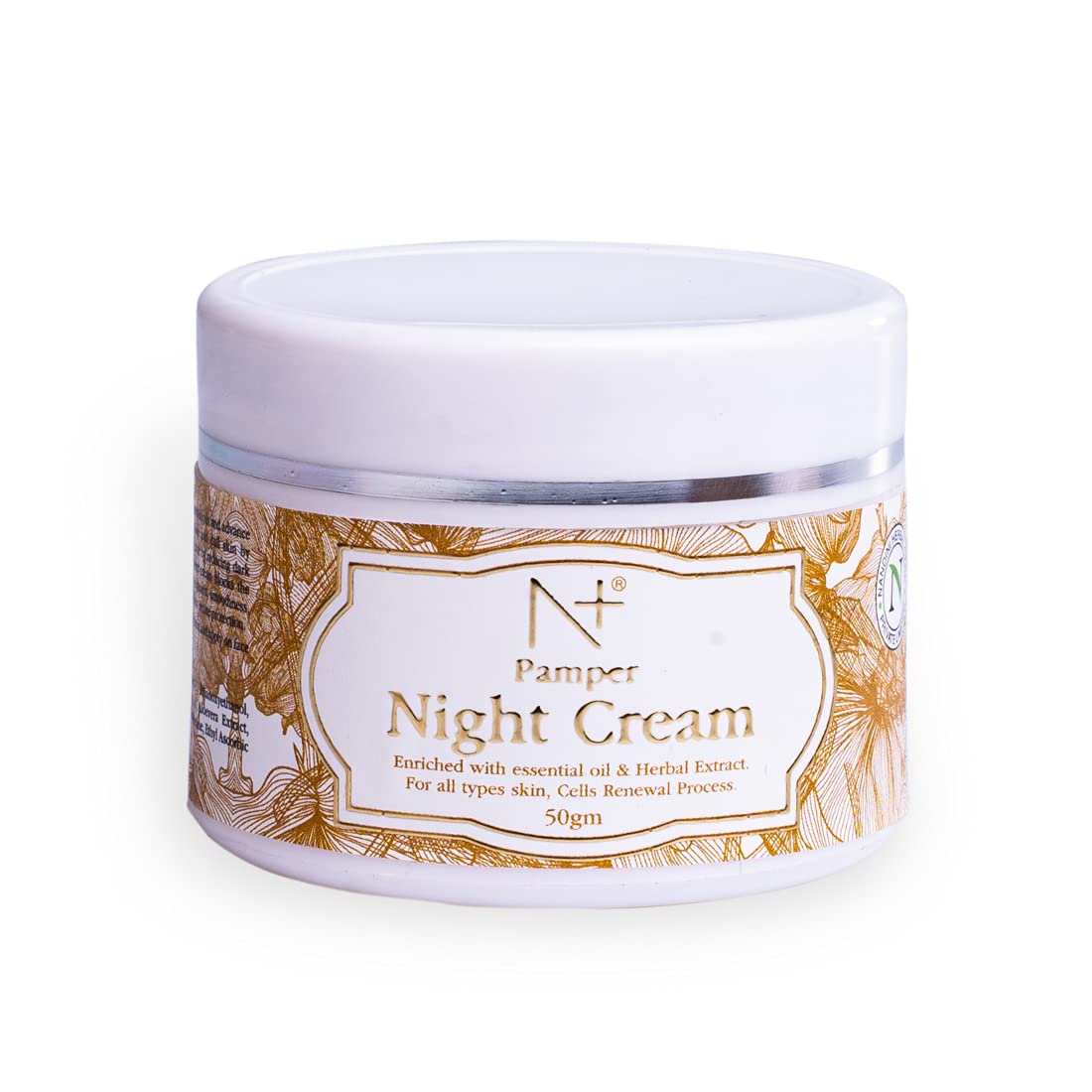 N PLUS Pamper Night Cream Enriched With Essential Oil & Herbal Extract For All Types Skin, (50 g)