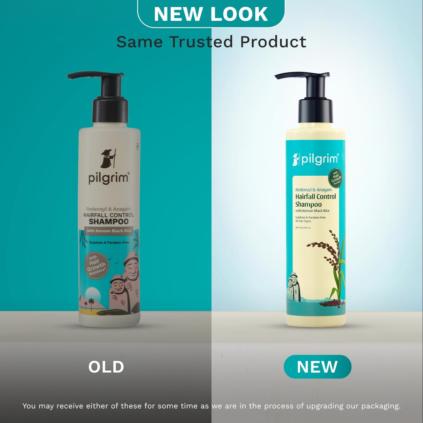Pilgrim Redensyl & Anagain Hairfall Control Shampoo with Korean Black Rice (200 ml)