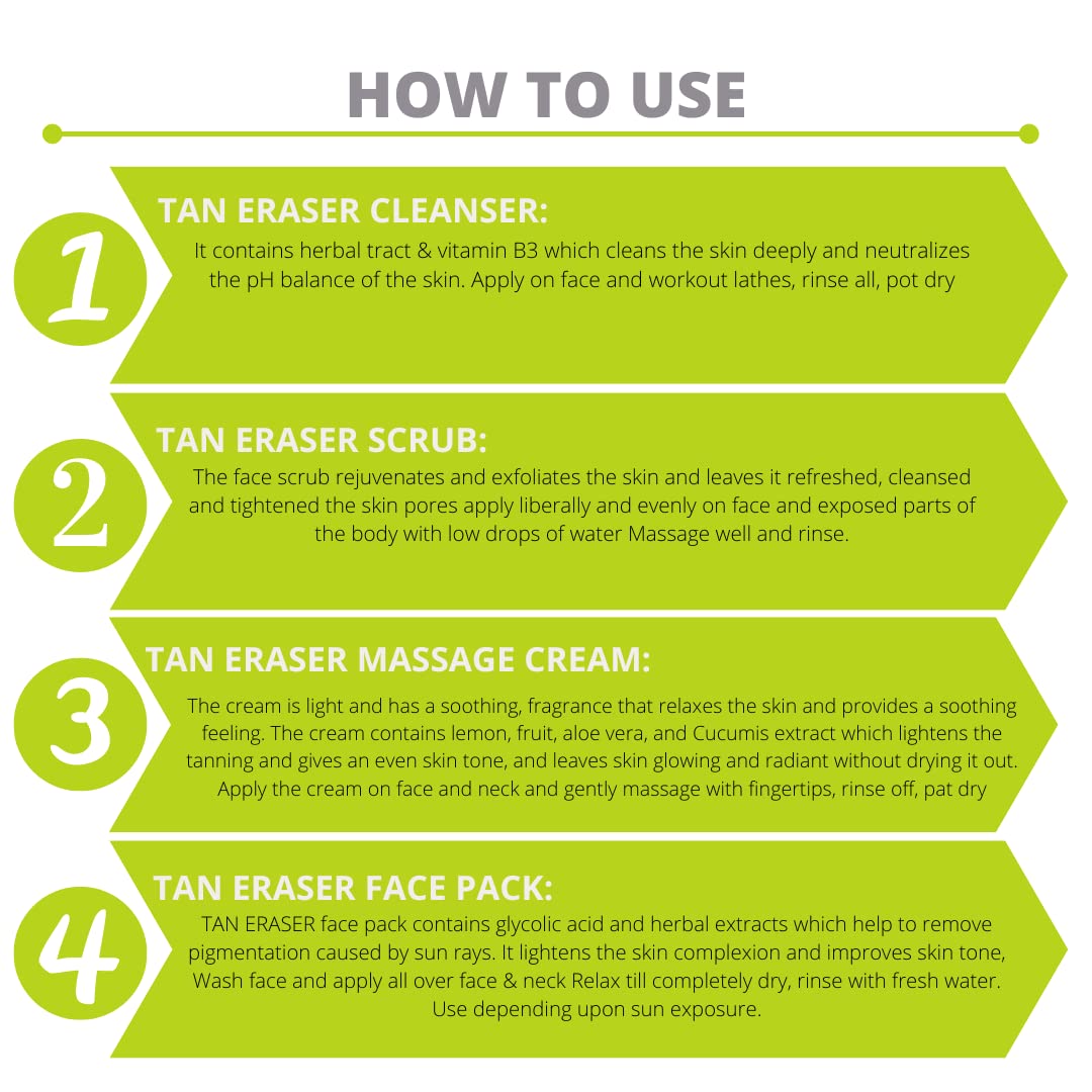 N Plus Professional Tan Eraser Facial kit, For Sun Tanning, Pigmentation And Dark Patches, (56 g)