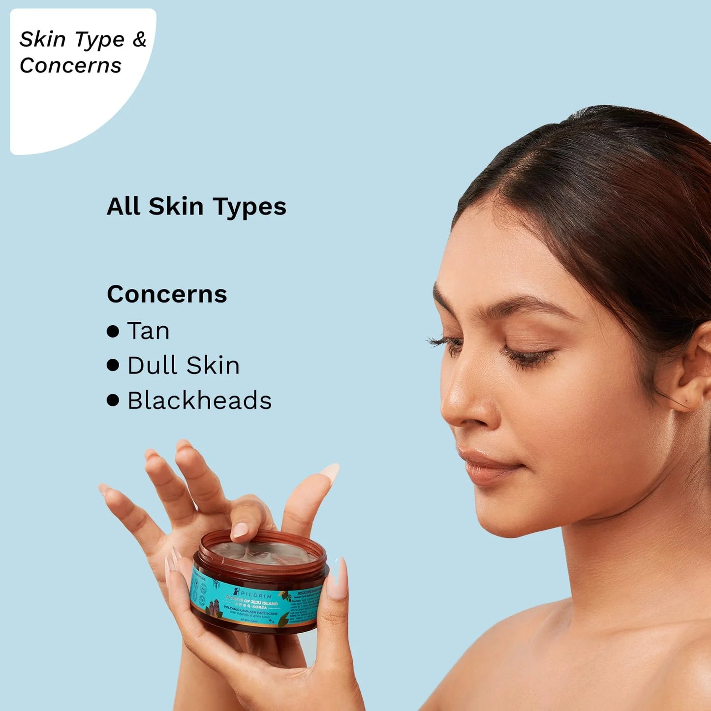 Pilgrim Volcanic Lava Ash Face Scrub With Yugdugu & White Lotus (100 g)