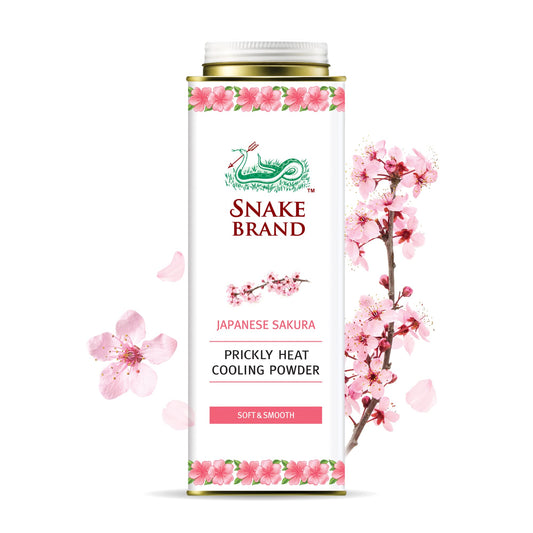 Snake Brand Japanese Sakura Prickly Heat Cooling Powder (280 g)