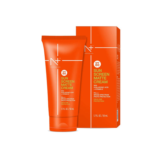 N PLUS Sunscreen - SPF 50 PA+++ SPF 60 Sun Screen Matte Cream, with Hyaluronic acid and Vitamin E  (50 ml)
