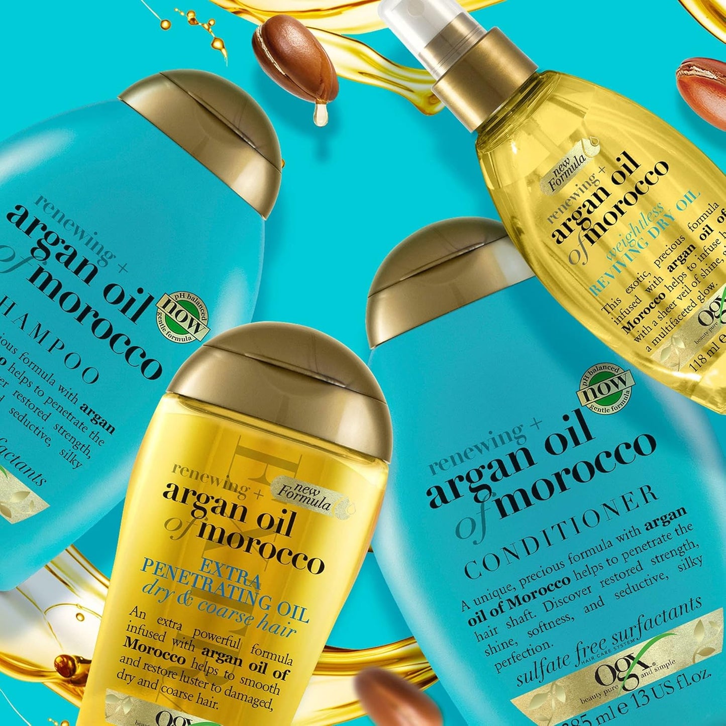 OGX Hair Oil, Renewing + Argan Oil Of Morocco, Extra Penetrating Oil, Dry and Coarse Hair Types, (100 ml)