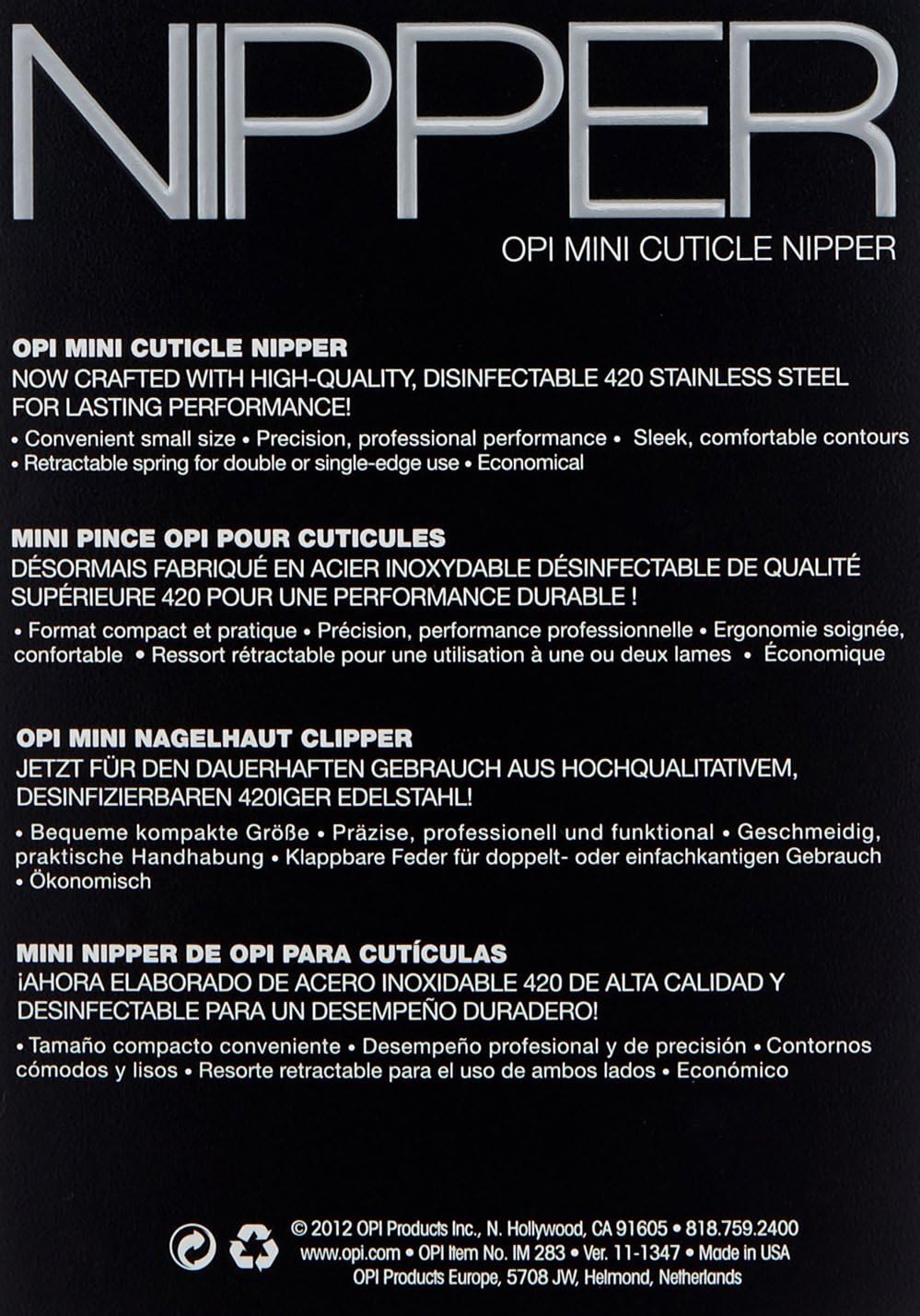 OPI Mini Cuticle Nipper Tool